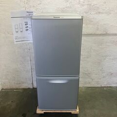 【Panasonic】 パナソニック 2ドア 冷凍冷蔵庫 容量138L 冷凍室44L 冷蔵庫94L NR-B149W-S 2017年製 J0374