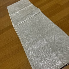 リメイク　端切れに！お古の帯【白×シルバー】の画像
