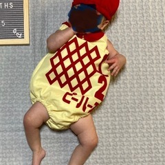 ハーフバースデー　ロンパースの画像