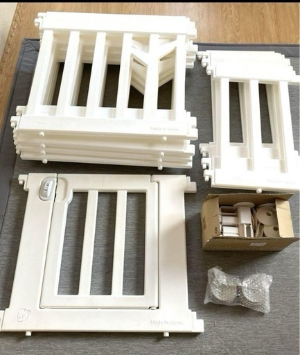 ベビーサークルバーチドア付き12枚セットホワイト色