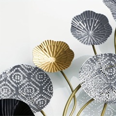 新品♪アイアン　ウォールアート　ウォールデコ　モダンリーフの画像