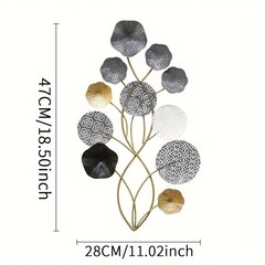 新品♪アイアン　ウォールアート　ウォールデコ　モダンリーフの画像