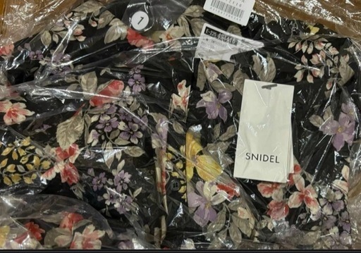 SNIDEL フィッシュテールシャツプリントワンピース