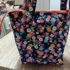 【一点物】　ファスナー付きトートバック①の画像