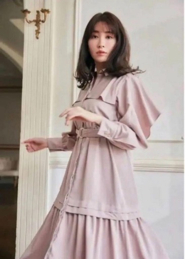 ワンピース Herlipto Belted Ruffle Twill Shirt Dress