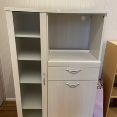 食器棚　レンジボード　ホワイト