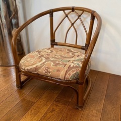 籐　ローチェア　美品
