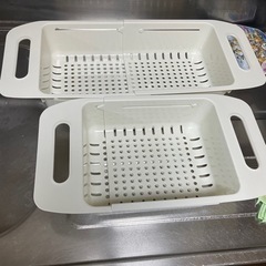 3COINS  伸縮水切りバスケットの画像