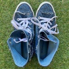 ✨試し履き🆗美品お早めに デニム生地converseスニーカー