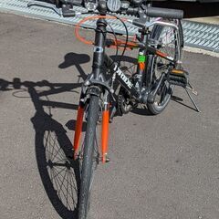 子ども用自転車20インチ6段変速黒＋オレンジアサヒASAHIドライド