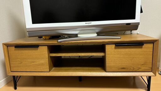 テレビ台120cm幅　オーク材