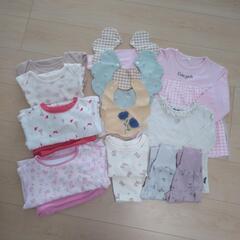 女の子用　秋冬用　パジャマ　インナー　セット売り　70サイズ〜100サイズの画像