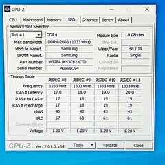 Samsung メモリ・PC4-2666V・8GBｘ2枚セット・計16ＧＢの画像