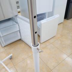 ★ジモティ割あり★  ハンガーラック ホワイト H93×D45×W105～178 クリーニング済み OJ5873の画像