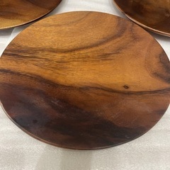 アカシア　天然木　プレート　木製皿　無印の画像
