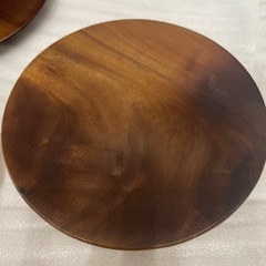 アカシア　天然木　プレート　木製皿　無印の画像