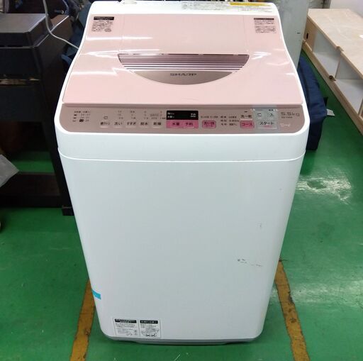 伊勢崎店【現状品】gi9-51 SHARP 洗濯機 ES-TX5A 2016年製 5.5kg 通電確認済