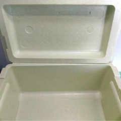 ● 2way フレッシュボックス/クーラーボックス 野菜保管箱 Ti-350V 野菜貯蔵 冷気/凍結 対策 頑丈 発泡 万能 箱 中古 ③の画像