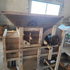 手動脱穀機　レトロ