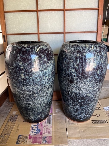 丸太　花瓶台　インテリア フラワースタンド 特大サイズ GO-196】花瓶 大型 フラワースタンド 陶器