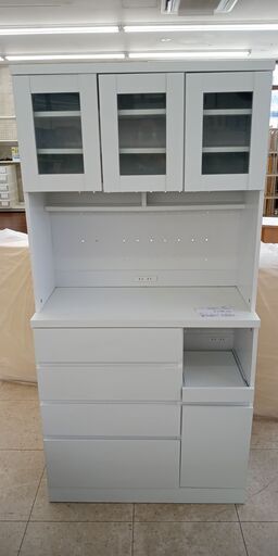 ★ジモティ割あり★ ペガコ－ポレ－ション レンジボード 白 H182×D41.5×W90 クリーニング済み TJ8611