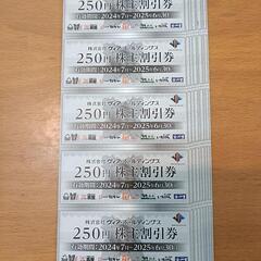 20250630迄　ヴィアホールディングス割引券40枚の画像