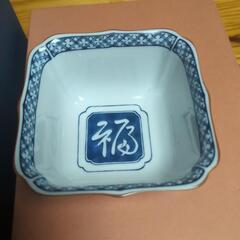 たち吉　角小鉢　青華遊魚　新品未使用品ですの画像