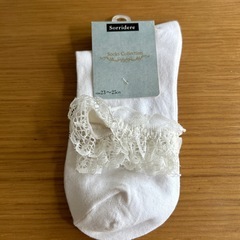 【未使用品　タグ付き】白レース靴下　サイズ23〜25㌢