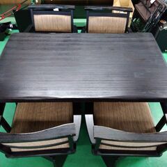 伊勢崎店【現状品】gi9-53 ダイニングセット（テーブル、イス４脚）の画像