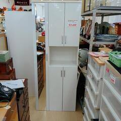 シューズボックス☆ホワイトカラー、収納、美品、ミラー付き、大きいサイズ【浜村鹿野温泉ICから3分 買取本舗 宮本リサイクル 営業時間9～19時 定休日水曜のみ←連絡できませんm(_ _)m】の画像
