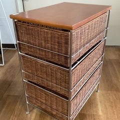 ラタンチェスト【町田市再生家具】241574の画像