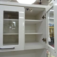 【恵庭】ピアノ加工　キッチンボード　ホワイトピアノ加工　中古H180ｃｍ　Ｗ９０ｃｍの画像