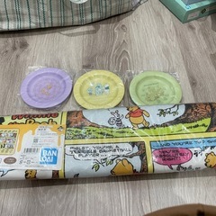 新品未使用プーさんグッズセット【ラグマット、プレート】