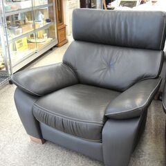 143/609 Karimoku カリモク 本革 1人掛け 1P ソファー