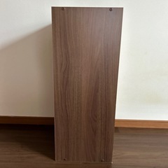 カラーボックス　茶色　ウォールナット　3段　調整可能の画像