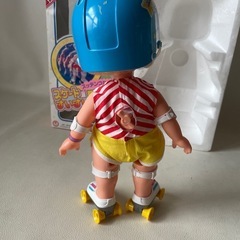 TAKARA タカラ スッテンコロリン! スケートすいすい ローラーちゃん ブルー 日本製 1984年 当時物 中古品 の画像
