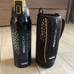 サーモス 水筒 真空断熱スポーツボトル 1L ブラックオレンジ ...