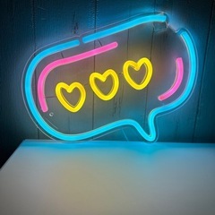 韓国インテリア　ゲーミングライト　バブルトリプルハートLEDウォ...