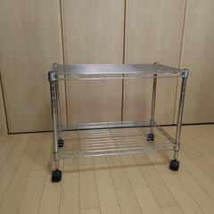 二段スチールラック【キャスター付】　２セットの画像