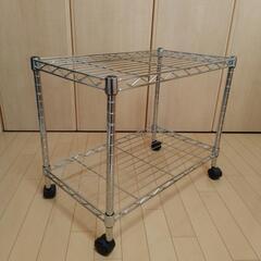 二段スチールラック【キャスター付】　２セットの画像