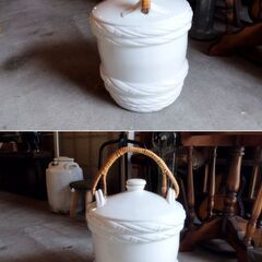 ヴィンテージ 陶器 酒樽  オブジェ 置物 レトロ　/TJ-2020 1Fの画像