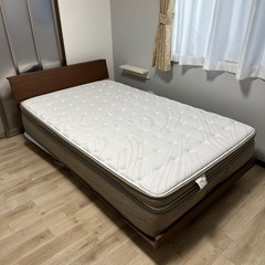 セミダブルベッド「ニトリNスリープラグジュアリーL2-02KF+フレーム」の画像