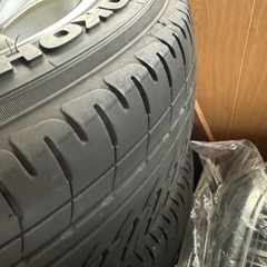 200系ハイエース等に　プラド純正ホイール4本　ホワイトレターの画像