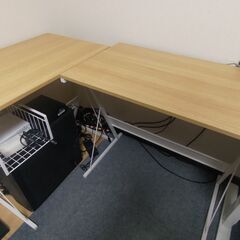 Lシェイプ　PCデスク