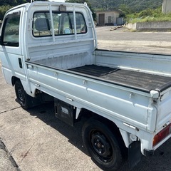 ホンダ アクティ　トラック 車検付き 5速MT　エアコン　CDオーディオ　ナビ付き　荷台マット　ラジオ　軽トラ　記録簿あり　機関良好の画像