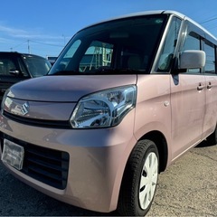 【支払総額17.8万円】h25年スペーシア可愛いツートーン車検令和8年4月 機関良好 即日納車ok フルセグTV パワスラ 修復歴無しの画像