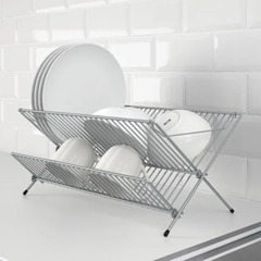 【直接引渡】IKEA イケア KVOT クヴォート ディッシュラック 皿 食器 水切り 高さ23 cm  長さ48 cm  幅29 cm 美品の画像