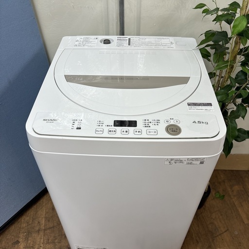 I689 ? 2021年製の高年式♪ SHARP 洗濯機 （4.5㎏） ⭐ 動作確認済 ⭐ クリーニング済