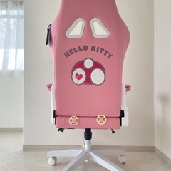 【美品】ゲーミングチェアAutoFullハローキティ オフィスチェア ピンクの画像