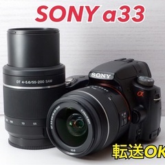 ★SONY α33★S数約19000回●スマホ転送●高速連写・高速AF  1ヶ月動作補償あり！ 安心のゆうパック代引き発送！ 送料、代引き手数料無料！